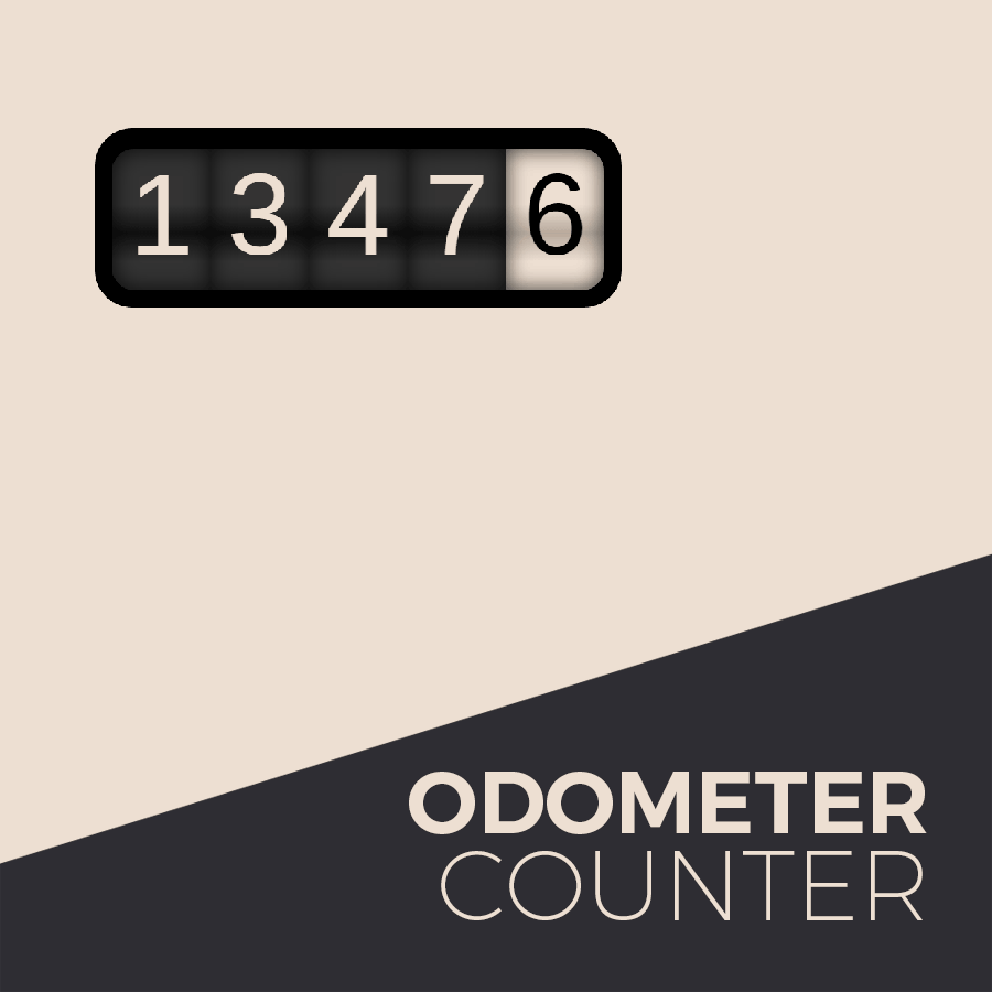 odometer counter widget for muse