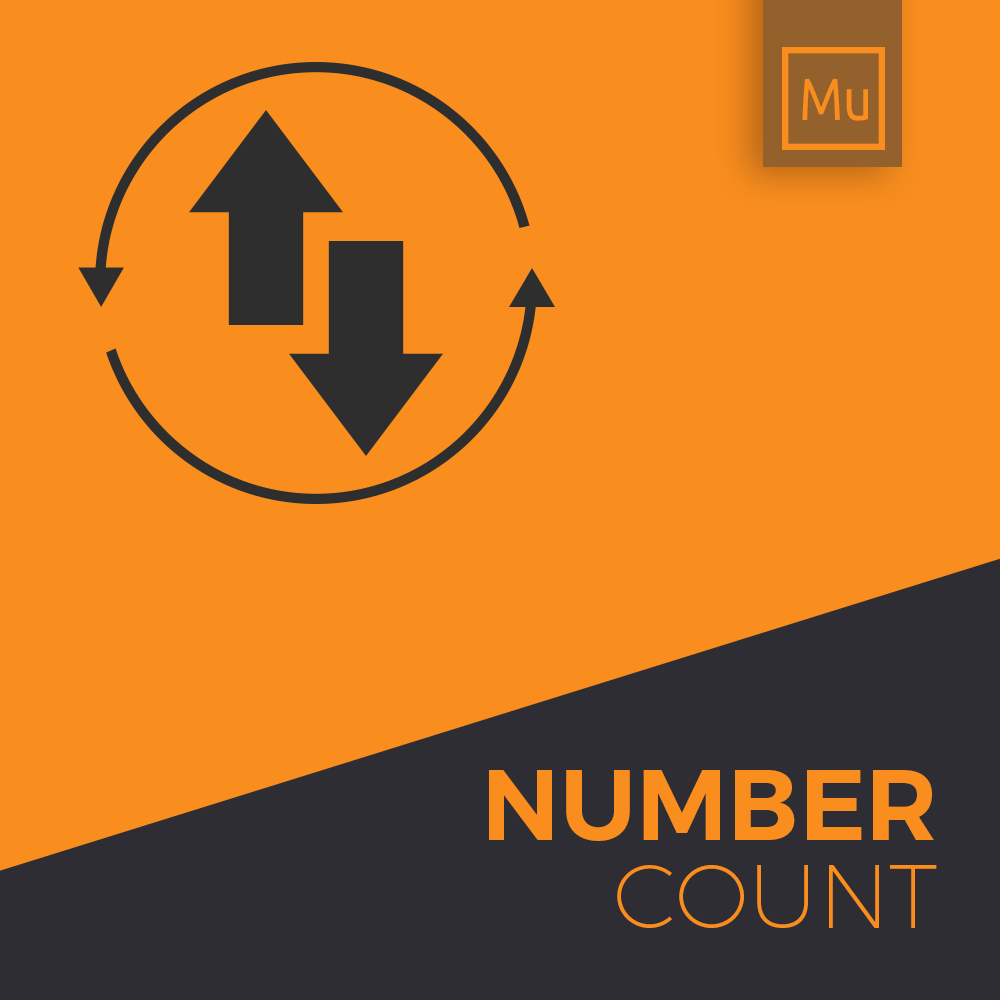 Countup widget for Adobe muse